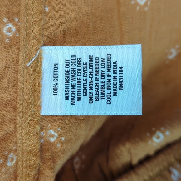 Wonderly Gold Gauze Wide Leg Pants Flowy Boho Lagenlook Plus Size 1X NWT Beachy - Picture 14 of 15